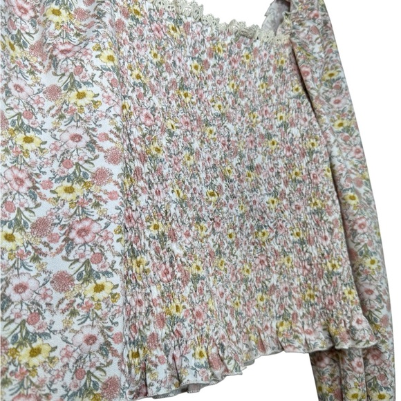 Ava Rose Floral Long Sleeve Blouse Women’s Medium Casual Boho Top - Picture 2 of 8